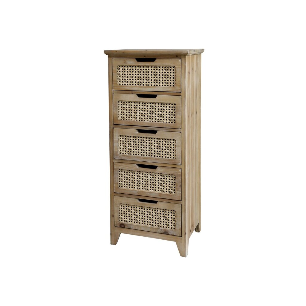 Hohe Kommode mit 5 französisch geflochtenen Schubladen | Chic Antique