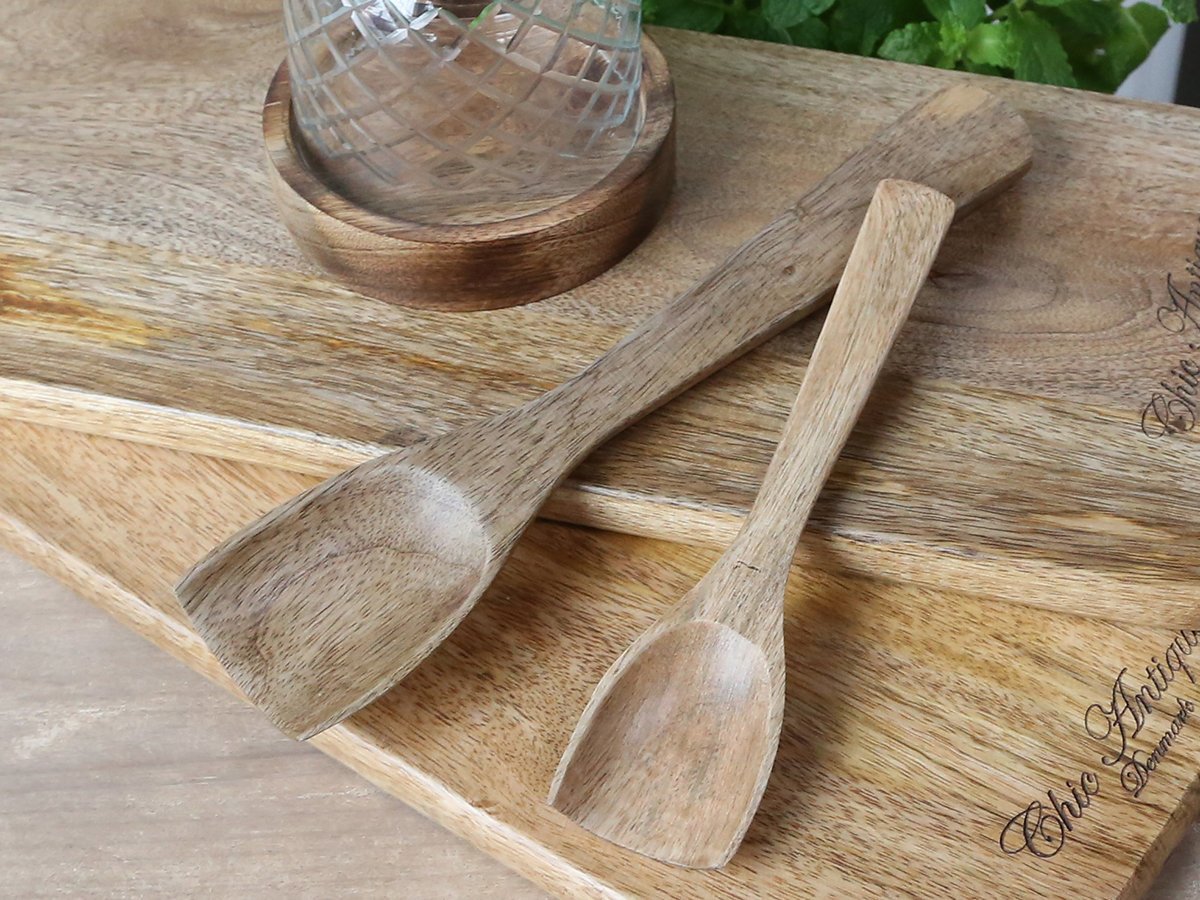Chic Antique Holzlöffel mit gerader Kante aus Mangoholz online kaufen bei SKANDEKO (Ansicht 2)