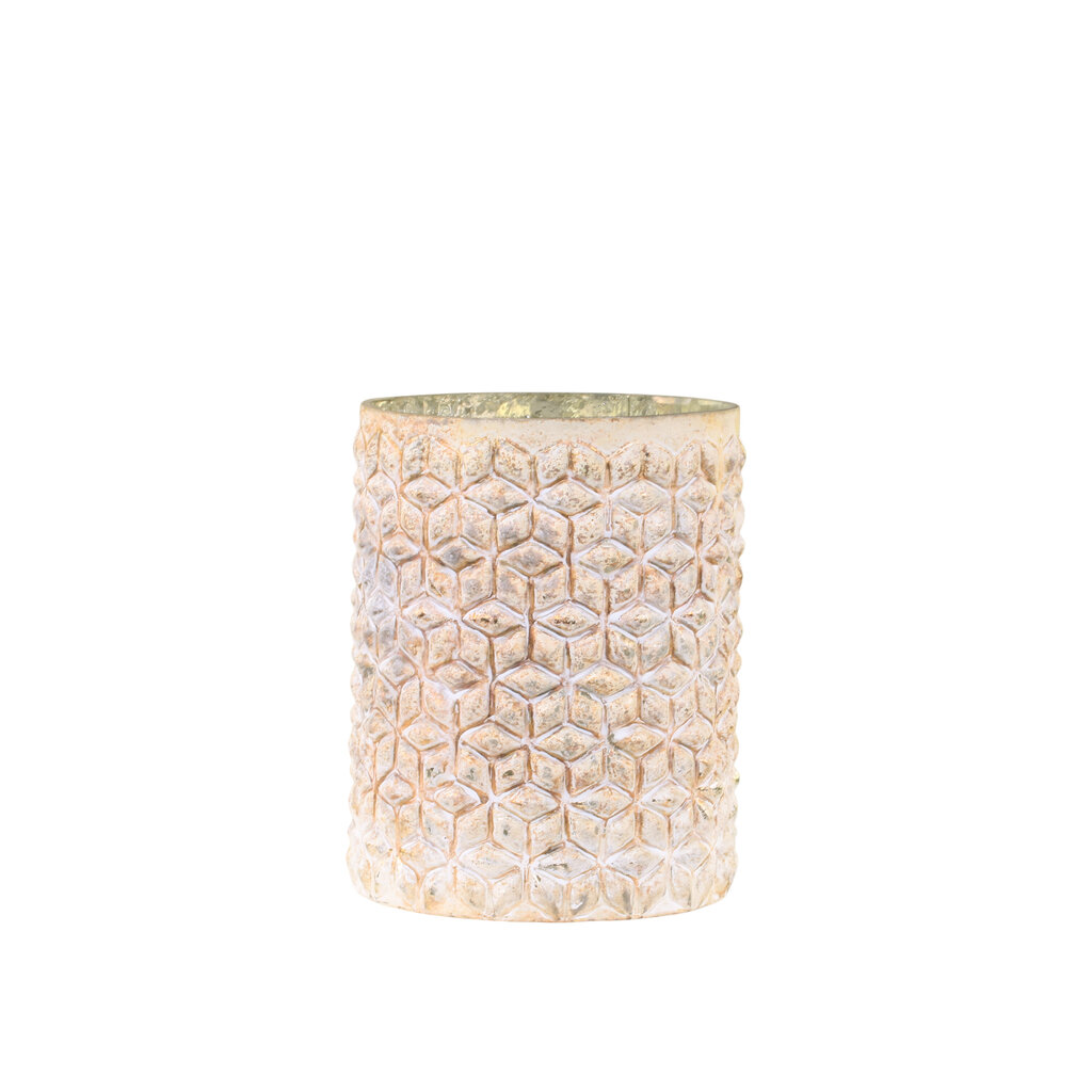 Chic Antique Hurricane Windlicht Gold mit Muster online kaufen bei SKANDEKO