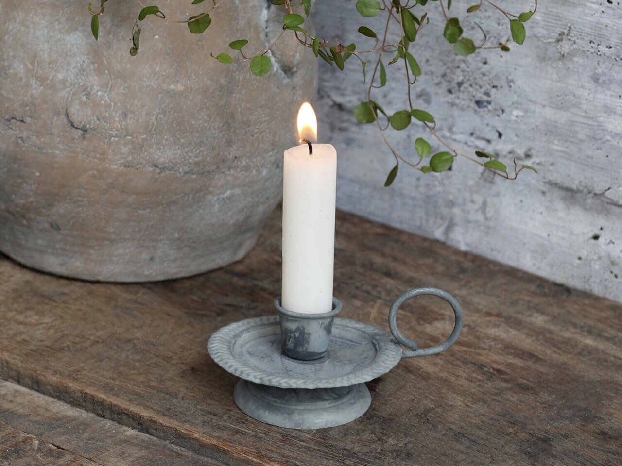 Chic Antique Kammerleuchter auf Fuß für Stabkerzen online kaufen bei SKANDEKO (Ansicht 2)