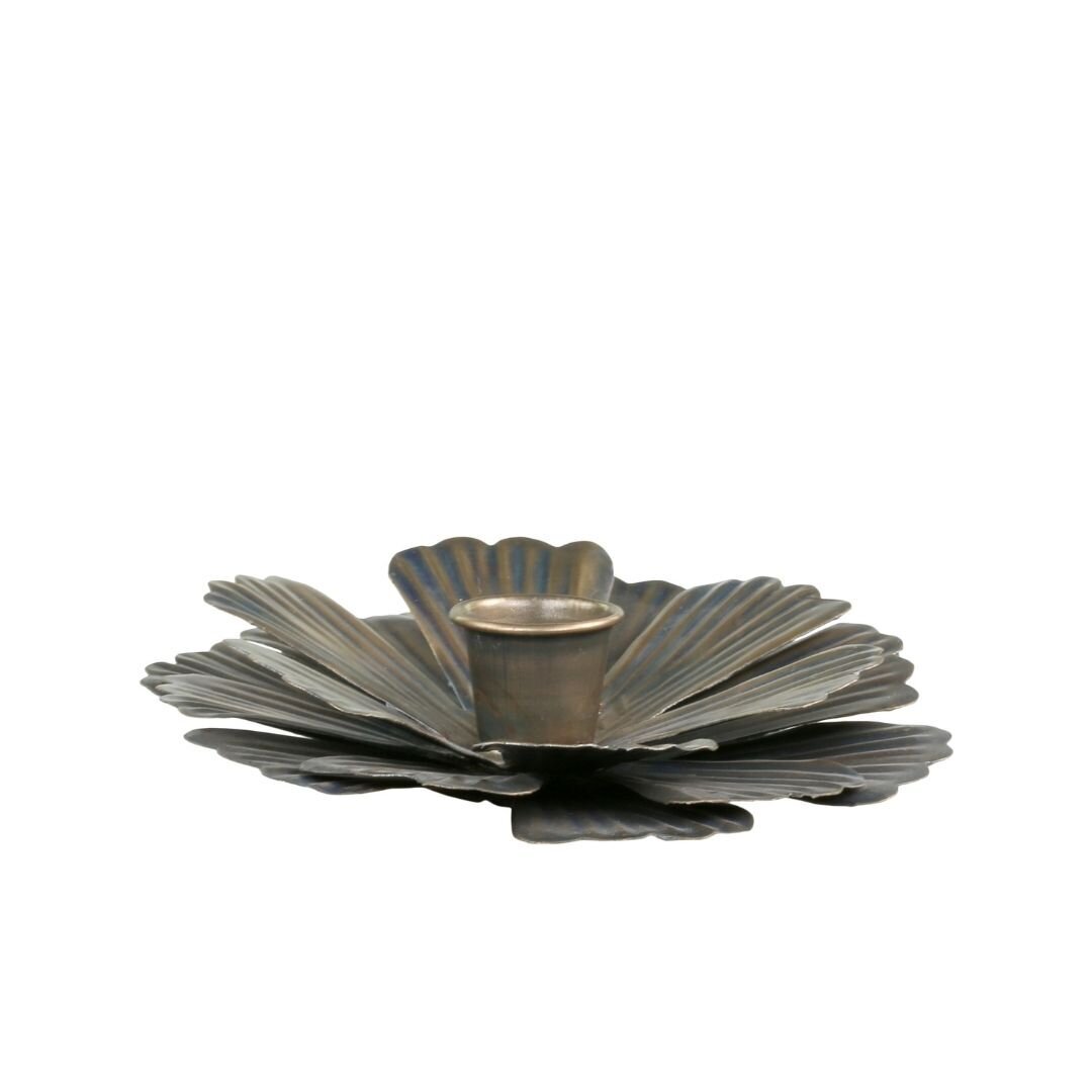 Chic Antique Kerzenhalter Blume aus Metall online kaufen bei SKANDEKO