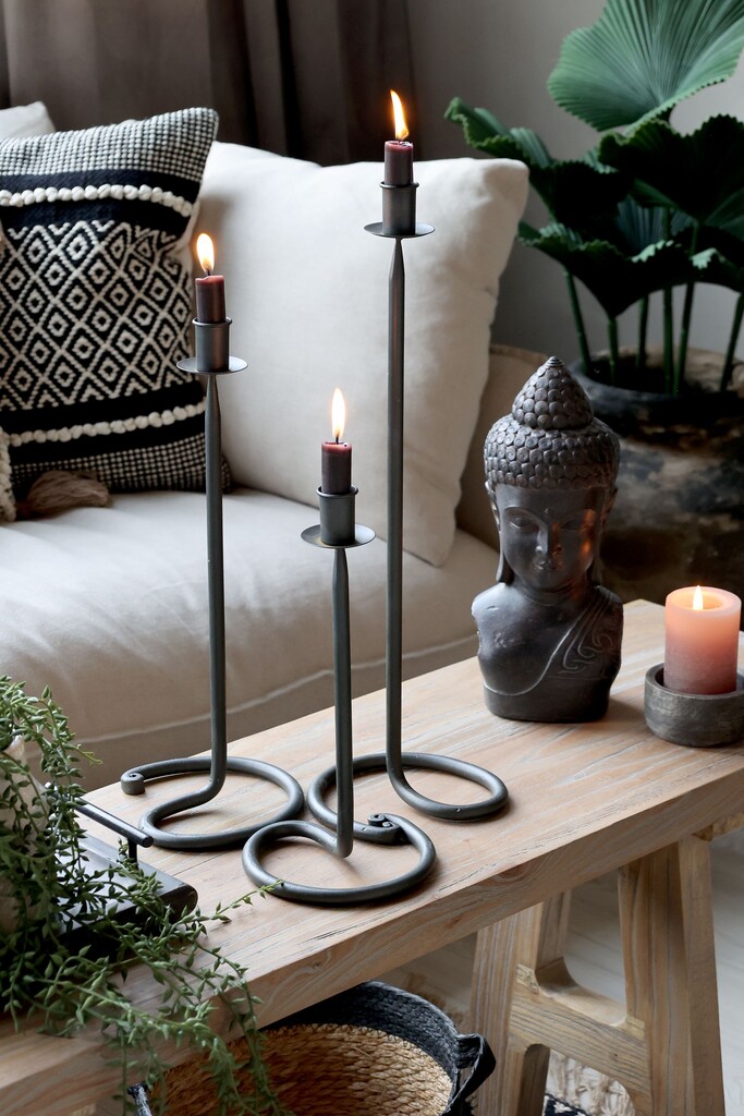 Chic Antique Kerzenständer antik schwarz aus Eisen online kaufen bei SKANDEKO (Ansicht 2)