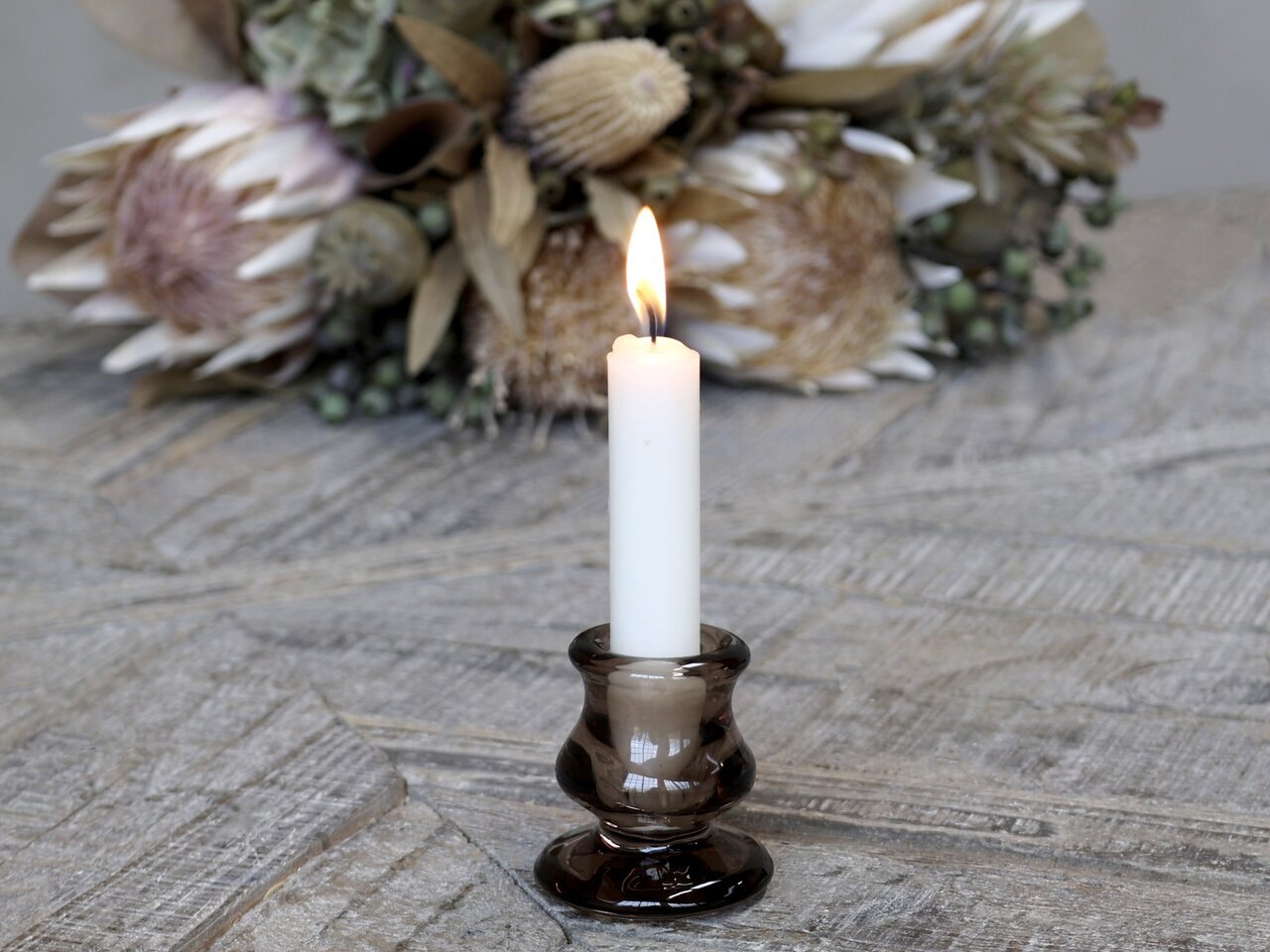 Chic Antique Kerzenständer aus Glas Standard online kaufen bei SKANDEKO (Ansicht 2)