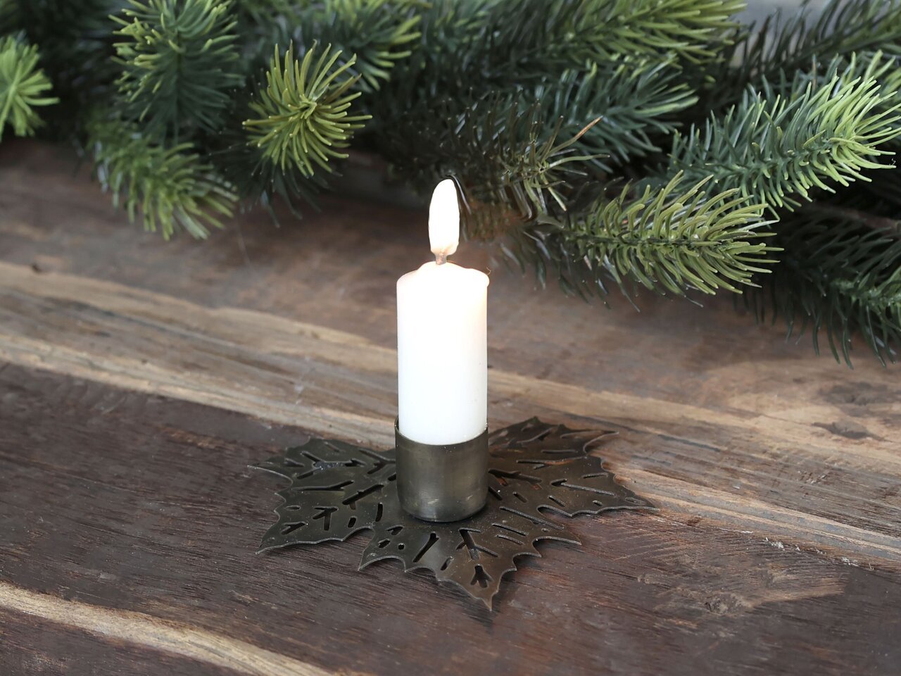 Chic Antique Kerzenständer Blatt für Mini Stabkerze online kaufen bei SKANDEKO (Ansicht 2)