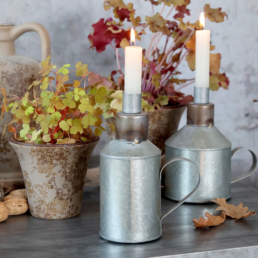 Chic Antique Kerzenständer für Stabkerzen, mit Henkel, Zink online kaufen bei SKANDEKO (Ansicht 2)