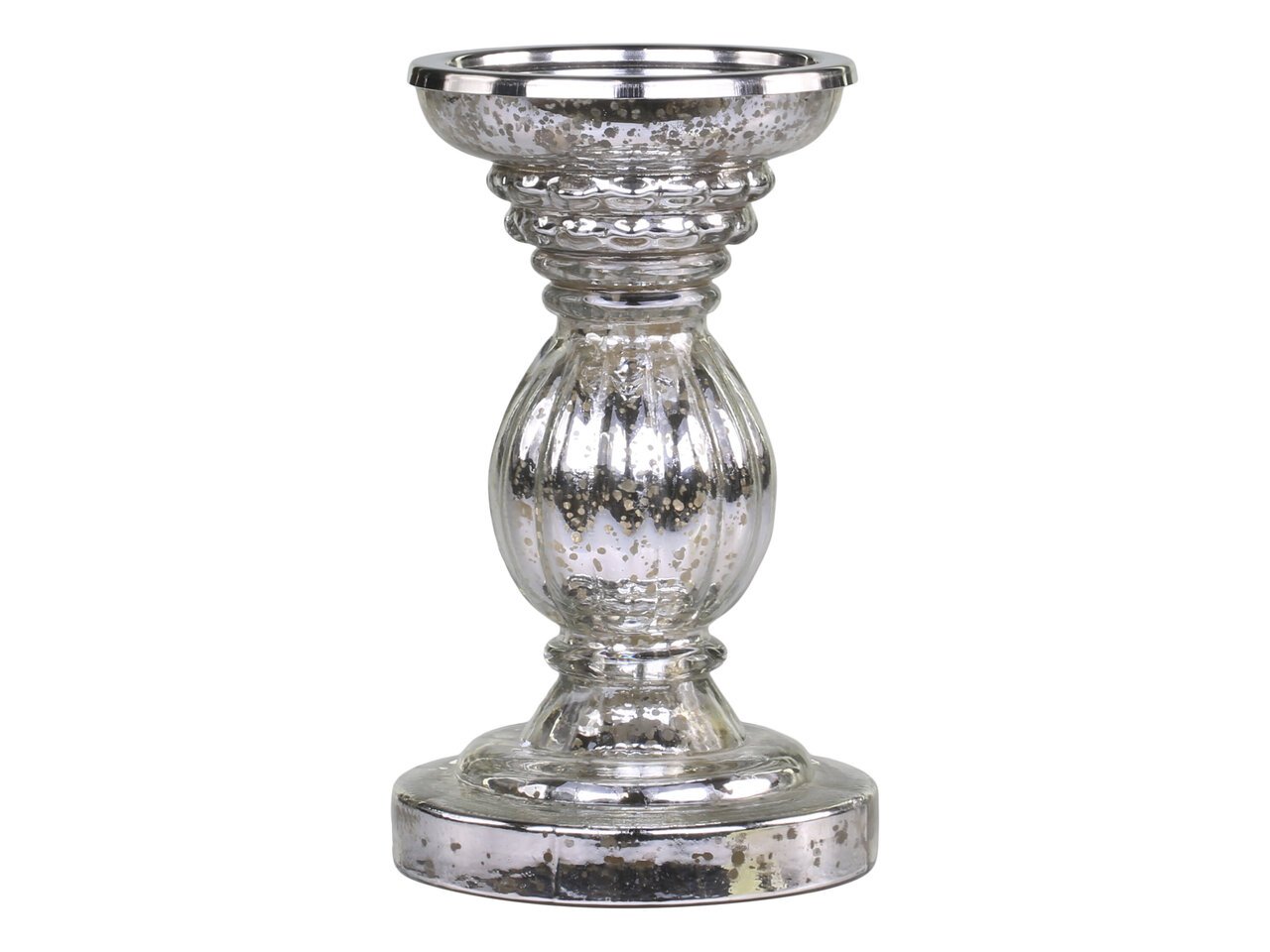 Kerzenständer für Stumpenkerzen silber | Chic Antique