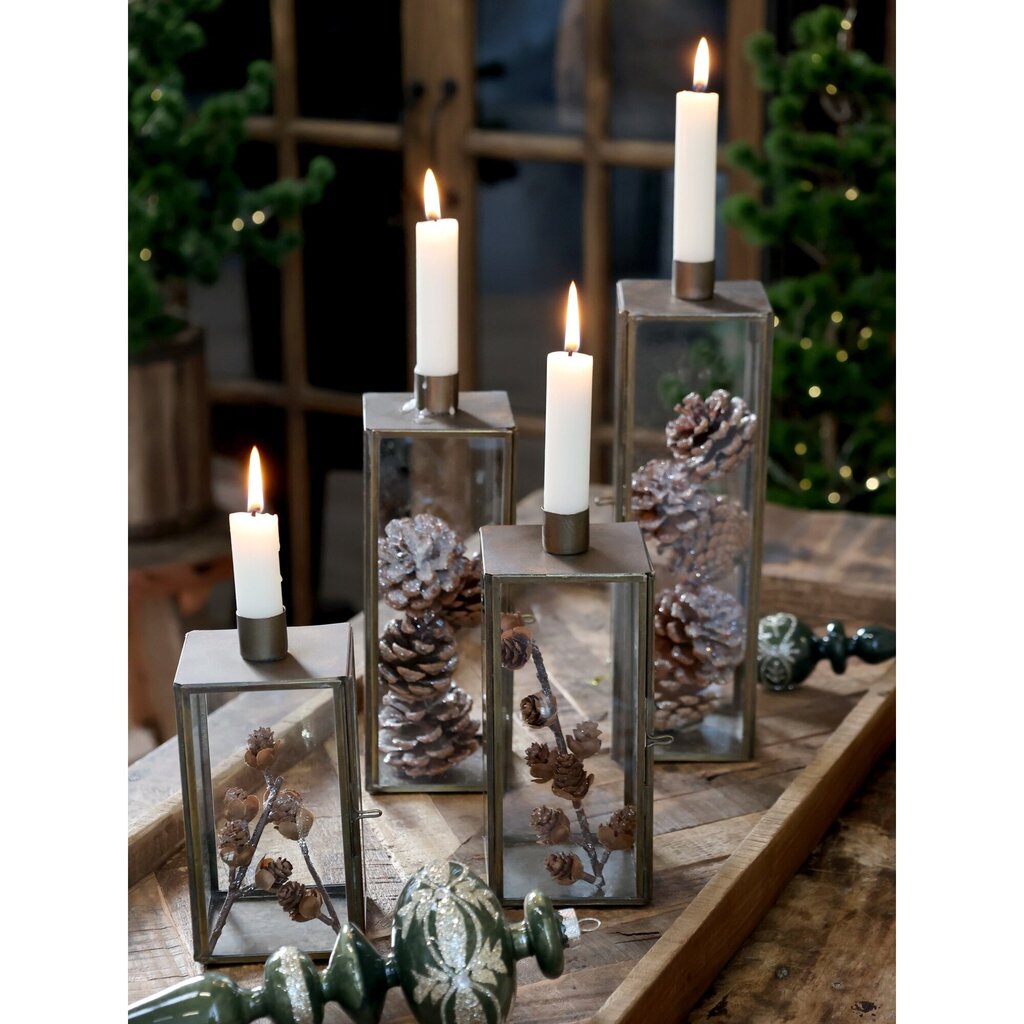 Chic Antique Kerzenständer Glas und Metall mit Schliff online kaufen bei SKANDEKO (Ansicht 2)