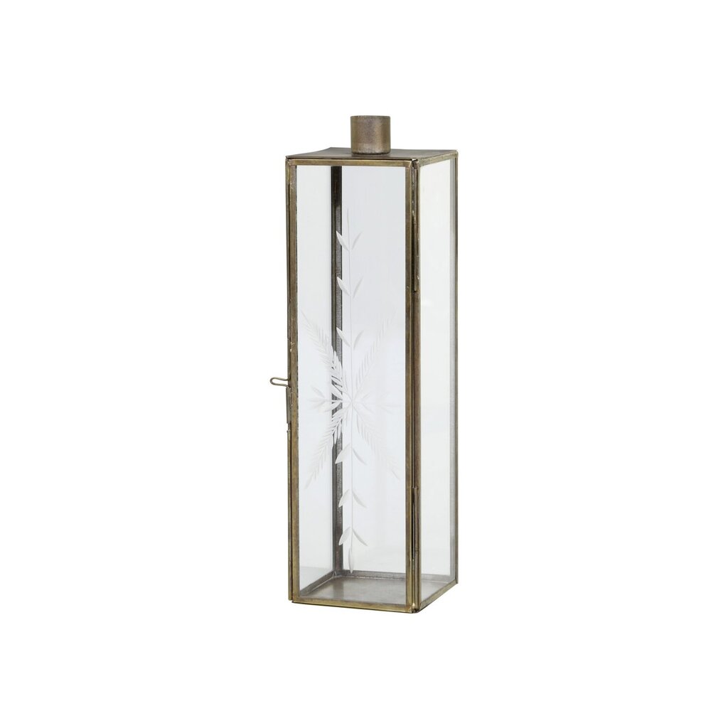 Kerzenständer Glas und Metall mit Schliff