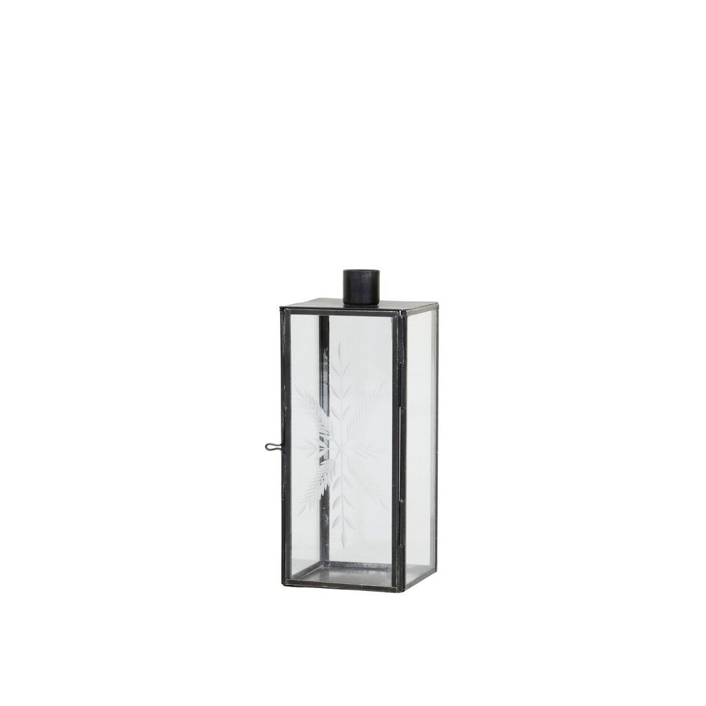 Kerzenständer Glas und Metall mit Schliff