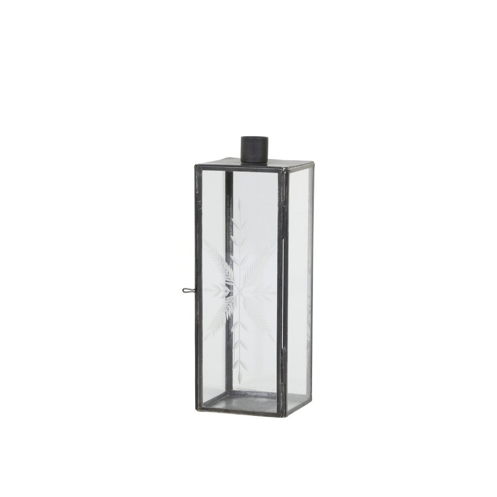 Kerzenständer Glas und Metall mit Schliff