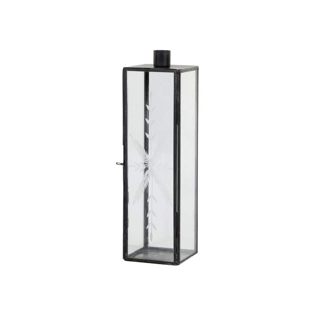 Kerzenständer Glas und Metall mit Schliff