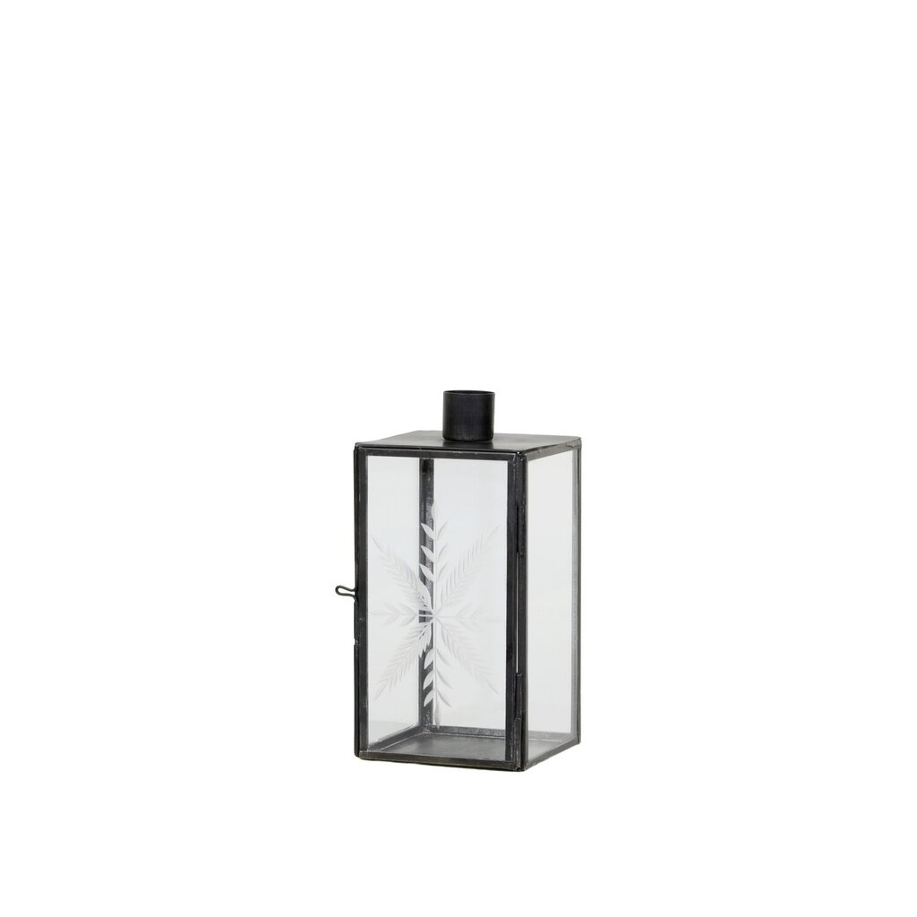 Kerzenständer Glas und Metall mit Schliff