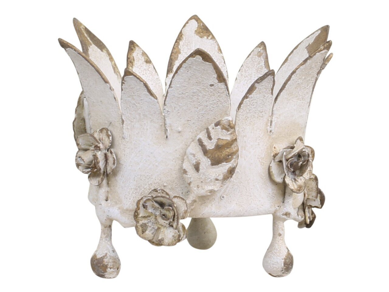 Chic Antique Kerzenständer Krone mit Blumen online kaufen bei SKANDEKO