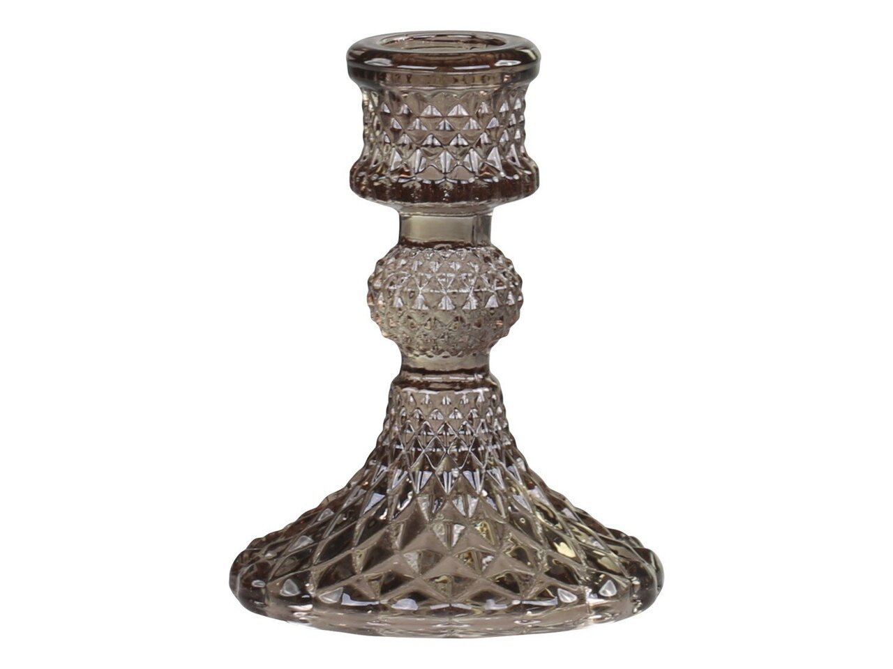 Chic Antique Kerzenständer mit Diamantenschliff online kaufen bei SKANDEKO