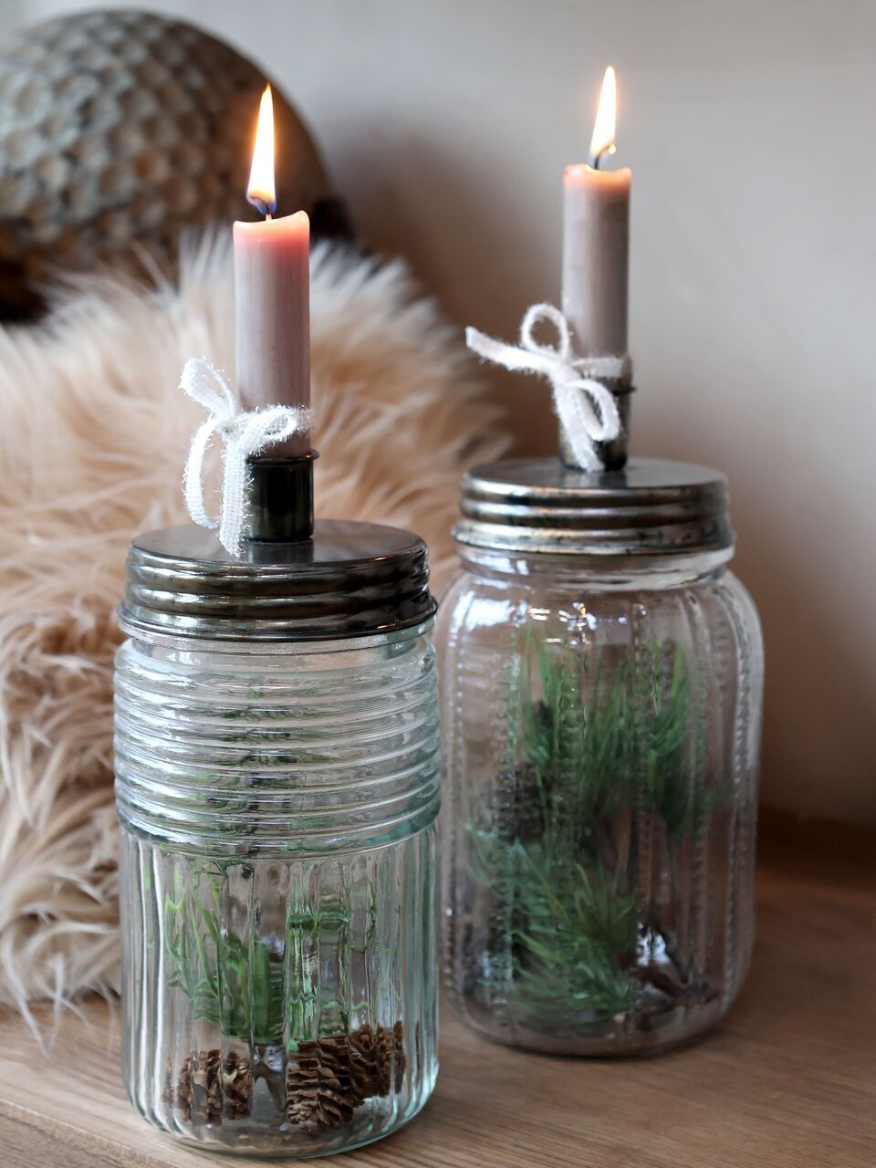 Chic Antique Kerzenständer mit Glasbehälter online kaufen bei SKANDEKO (Ansicht 2)