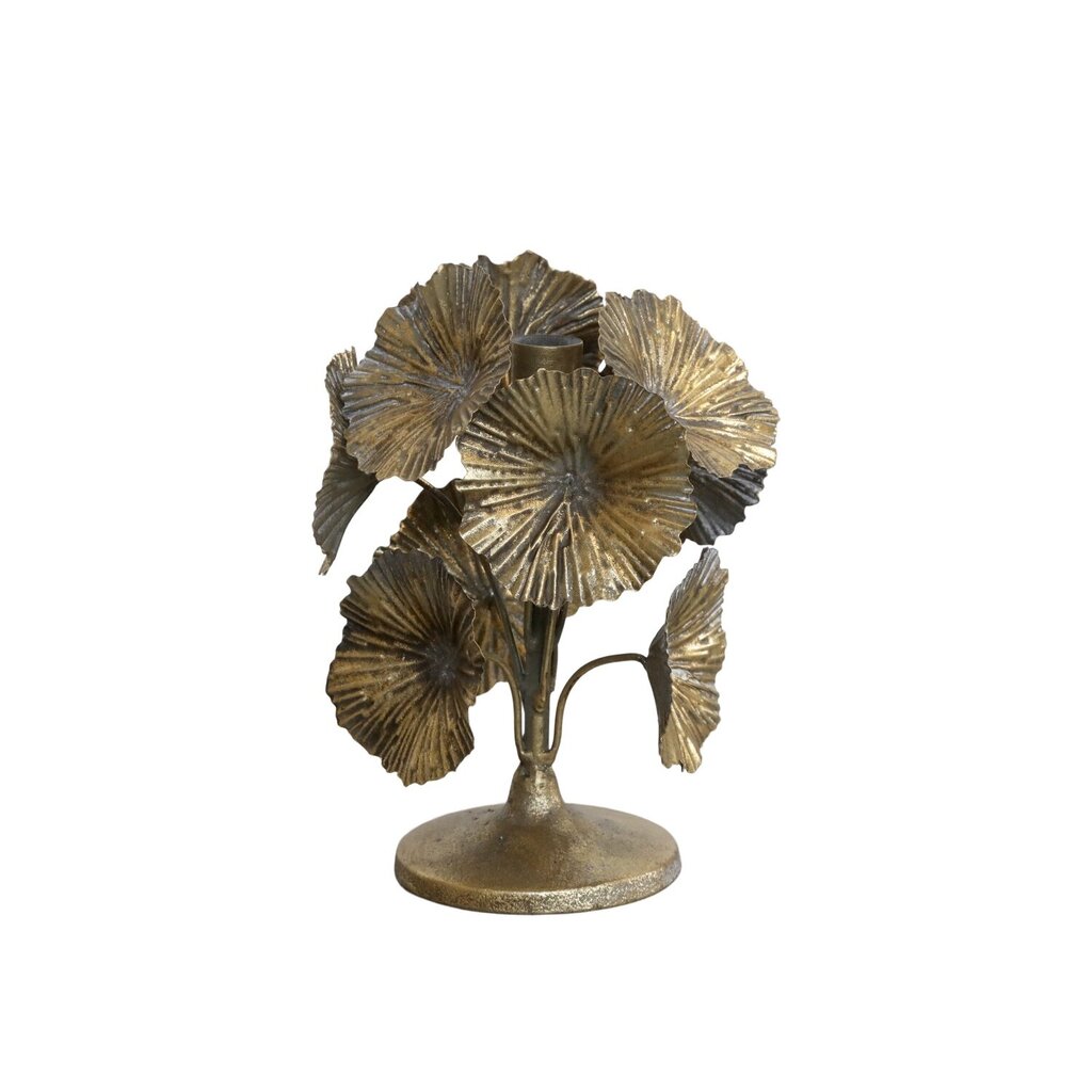 Chic Antique Kerzenständer mit Gold Blumen online kaufen bei SKANDEKO