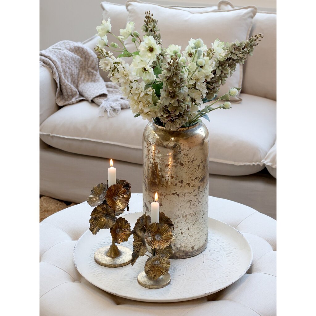 Chic Antique Kerzenständer mit Gold Blumen online kaufen bei SKANDEKO (Ansicht 2)