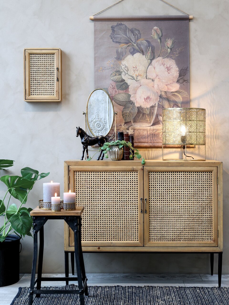 Chic Antique Kerzentablett mit Dekor 4er-Set online kaufen bei SKANDEKO (Ansicht 2)