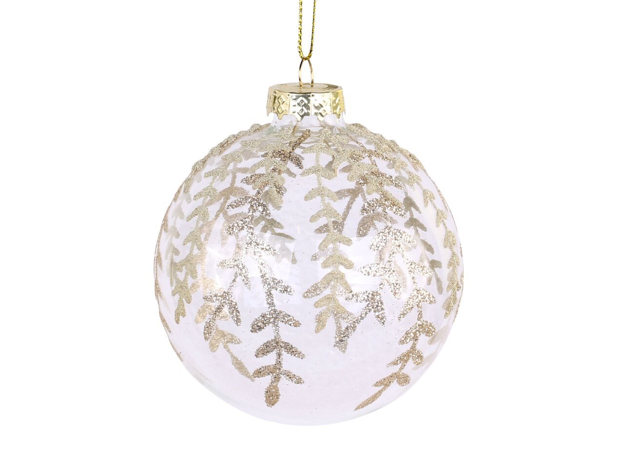 Chic Antique Klare Weihnachtskugel mit Glitzer online kaufen bei SKANDEKO