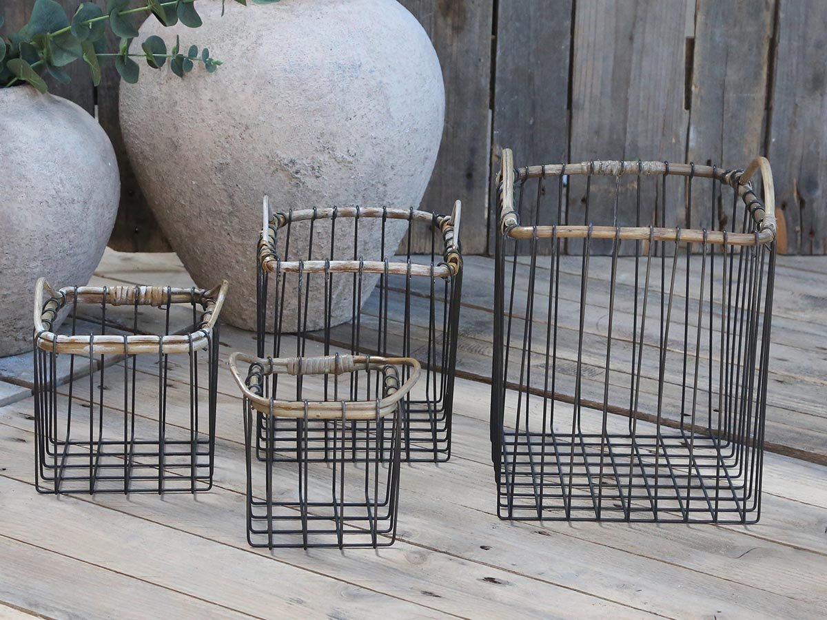 Chic Antique Körbe Bambus 4er Set online kaufen bei SKANDEKO (Ansicht 2)