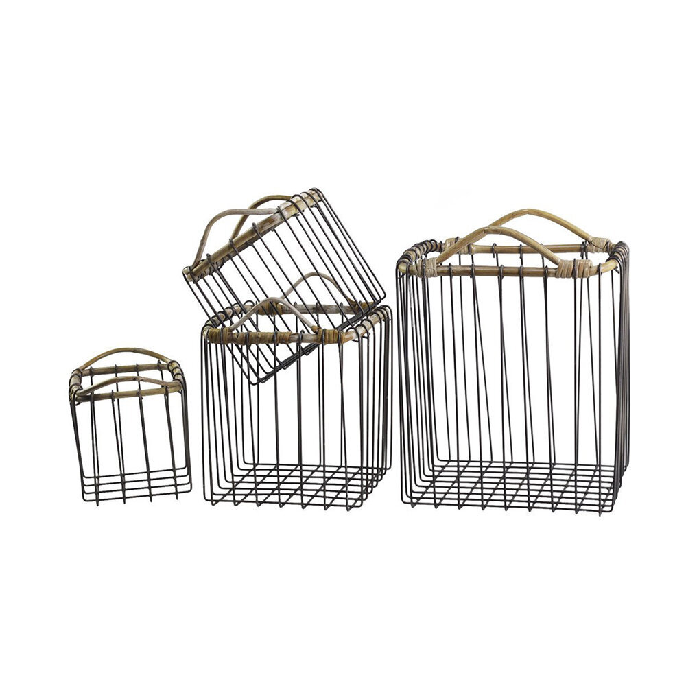 Chic Antique Körbe Bambus 4er Set online kaufen bei SKANDEKO