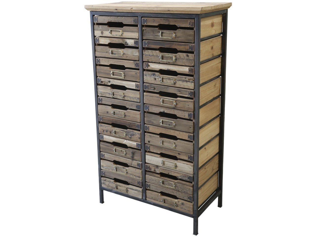 Holzkisten Kommode mit 16 Schubladen | Chic Antique
