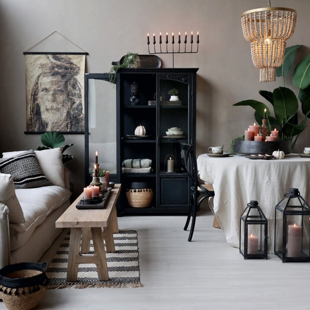 Chic Antique Kronleuchter mit Holzperlen online kaufen bei SKANDEKO (Ansicht 2)