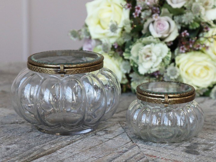 Chic Antique Kürbisglas mit Messing Dekor online kaufen bei SKANDEKO (Ansicht 2)