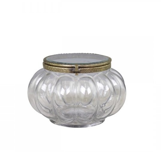 Chic Antique Kürbisglas mit Messing Dekor online kaufen bei SKANDEKO