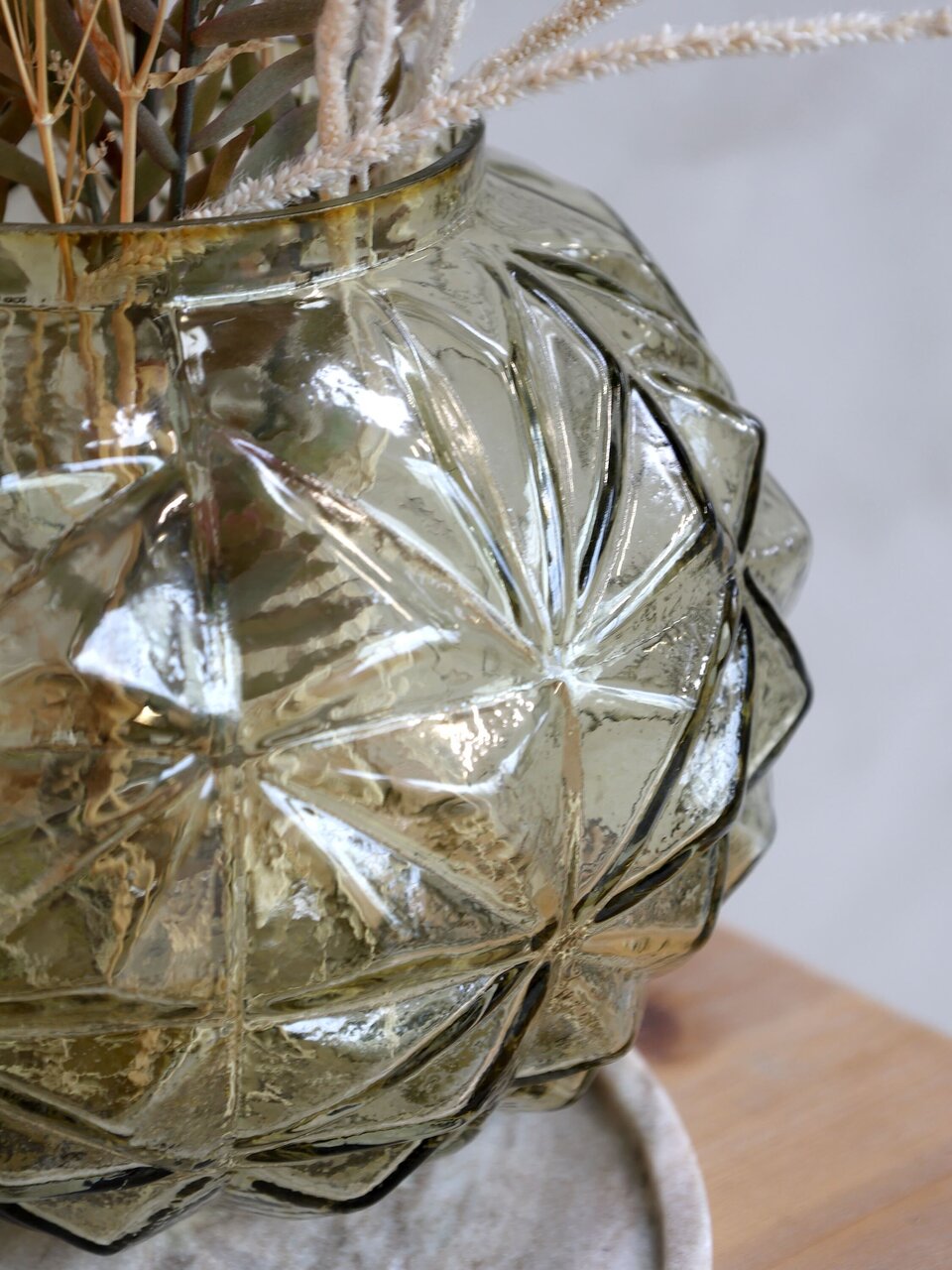 Chic Antique Kugelförmige Vase mit Schliff online kaufen bei SKANDEKO (Ansicht 2)