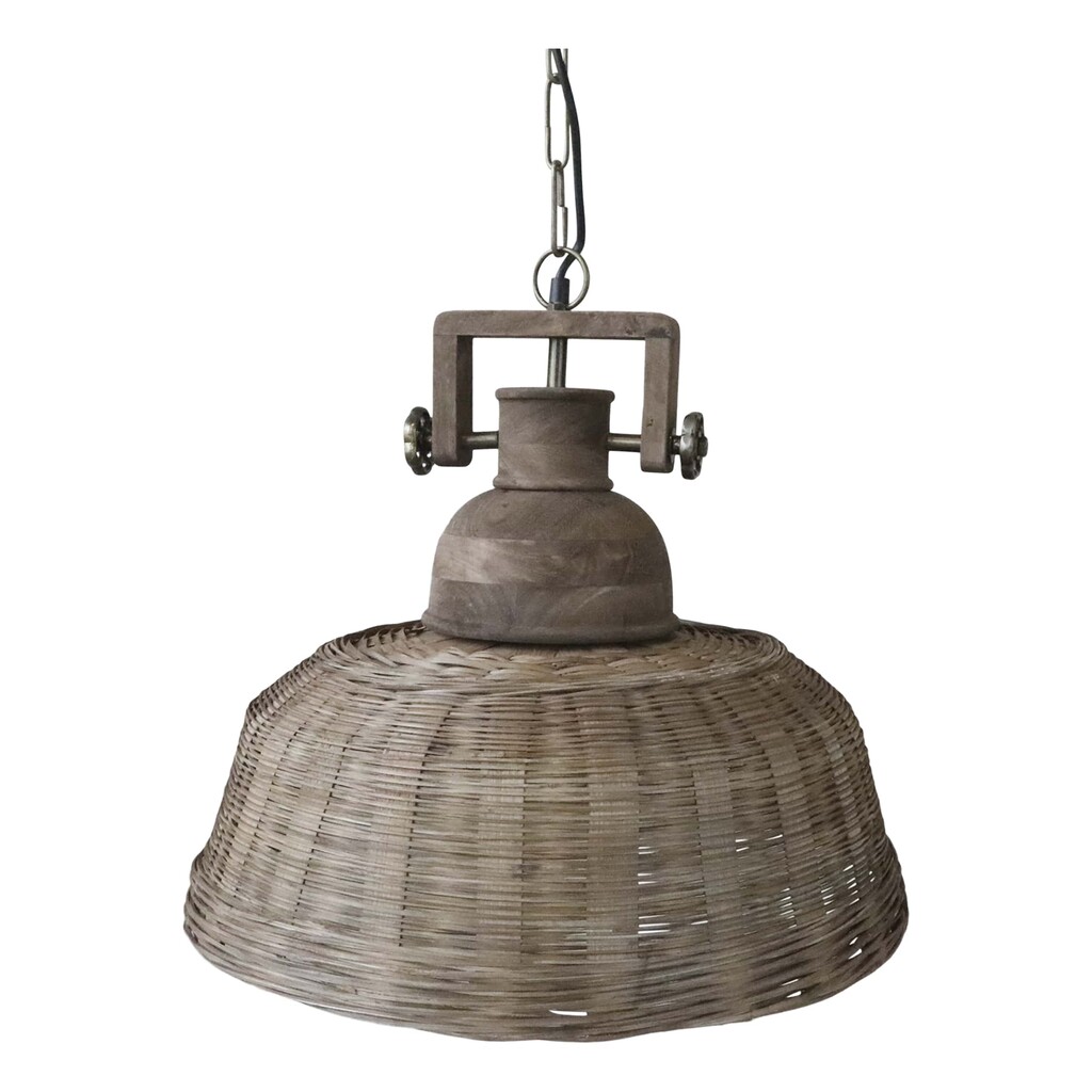 Lampe aus Rattangeflecht
