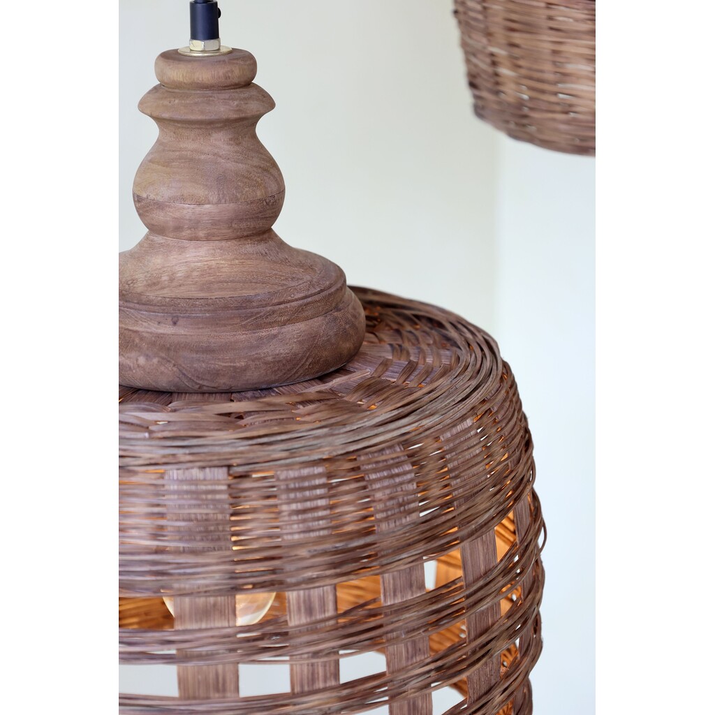 Lampe aus Rattangeflecht 2