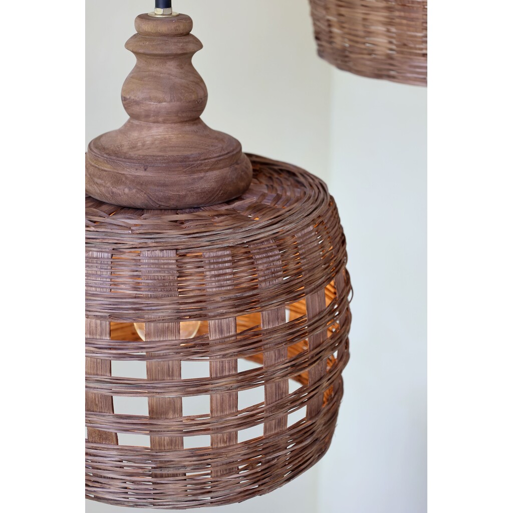 Lampe aus Rattangeflecht 2
