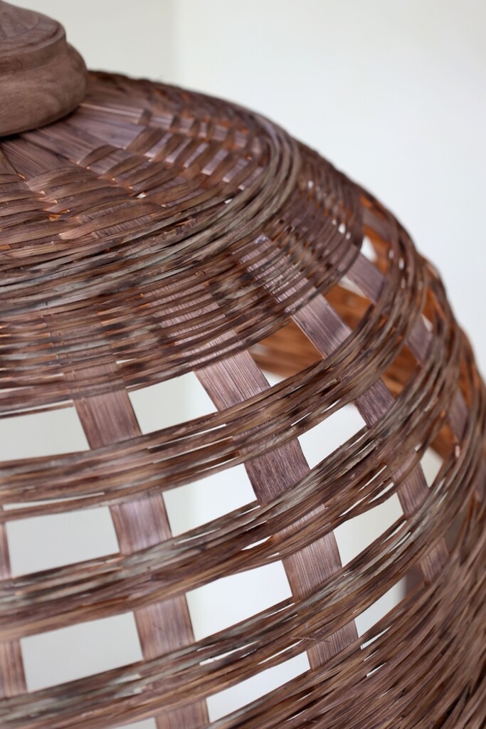 Rattan Hängelampe Ø 62 cm – Landhausstil