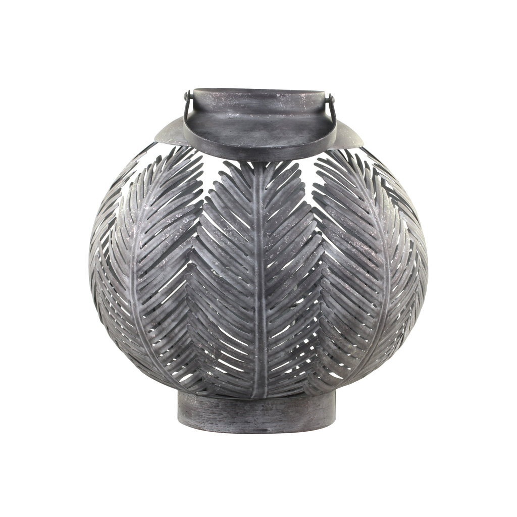 Chic Antique Laterne aus Eisen mit Blattdekor online kaufen bei SKANDEKO