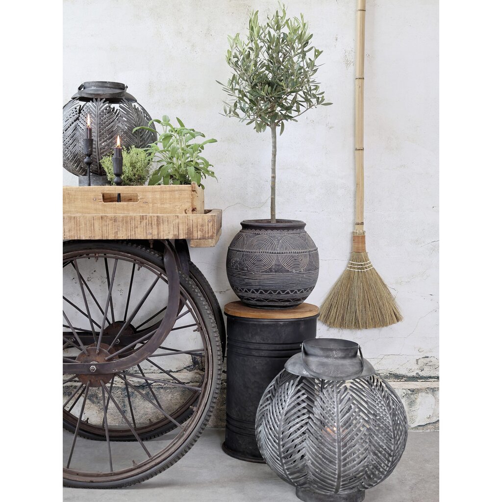 Chic Antique Laterne aus Eisen mit Blattdekor online kaufen bei SKANDEKO (Ansicht 2)