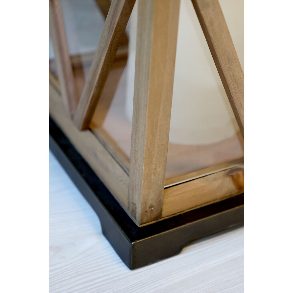 Laterne aus Holz 2er-Set