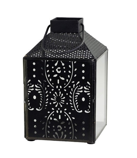 Chic Antique Laterne eckig mit Muster