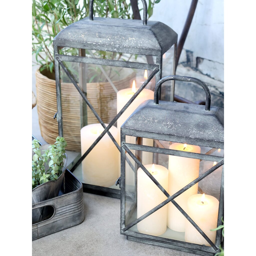 Chic Antique Vintage Laterne mit Eisenkreuz online kaufen bei SKANDEKO (Ansicht 2)