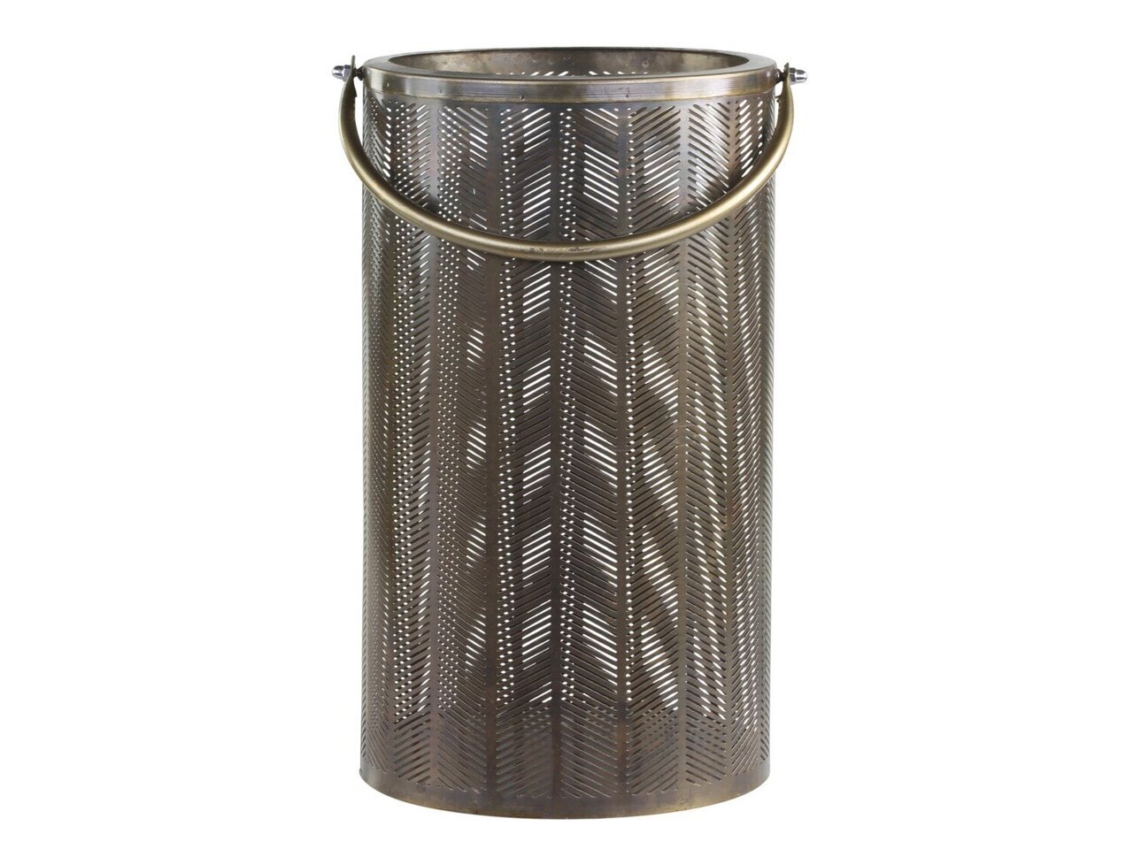 Chic Antique Laterne mit Fischgräten Muster online kaufen bei SKANDEKO