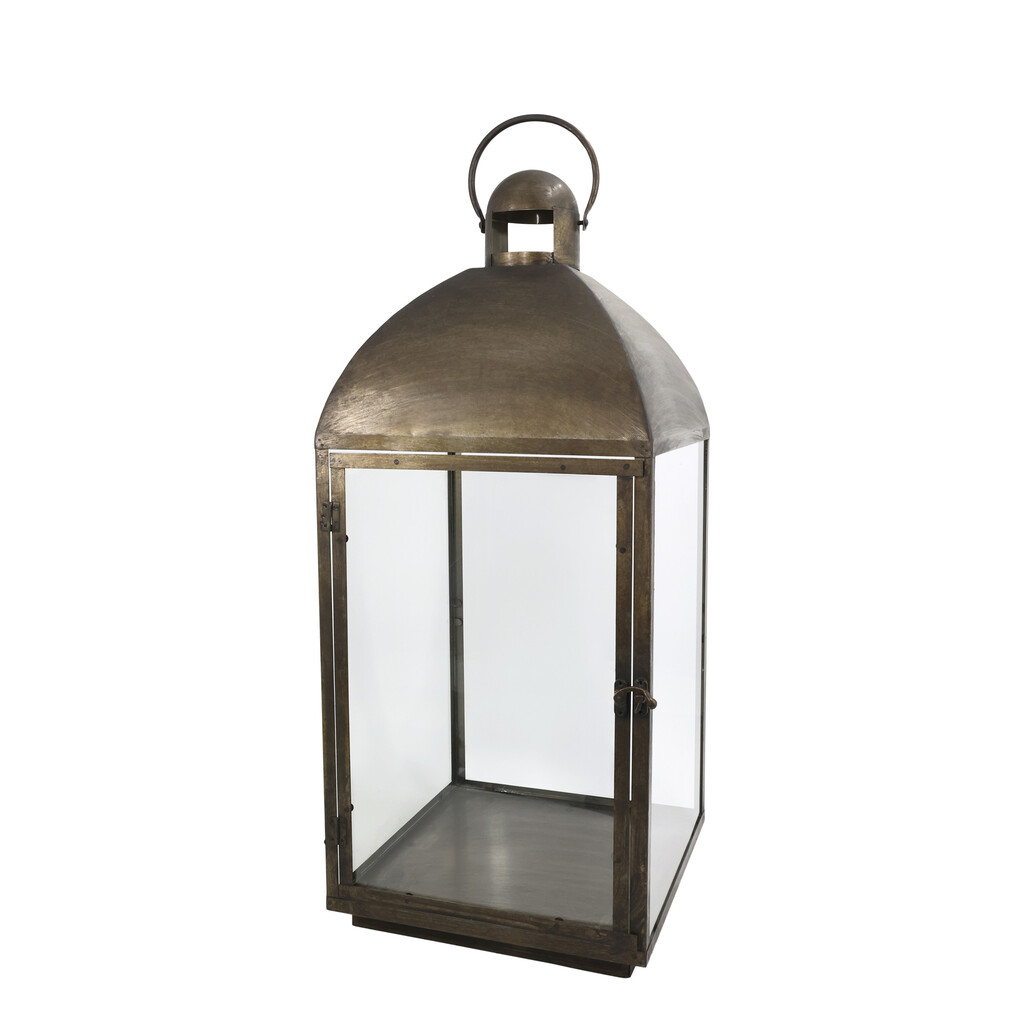 Chic Antique Laterne mit geschwungenem Dach Antik Messing online kaufen bei SKANDEKO
