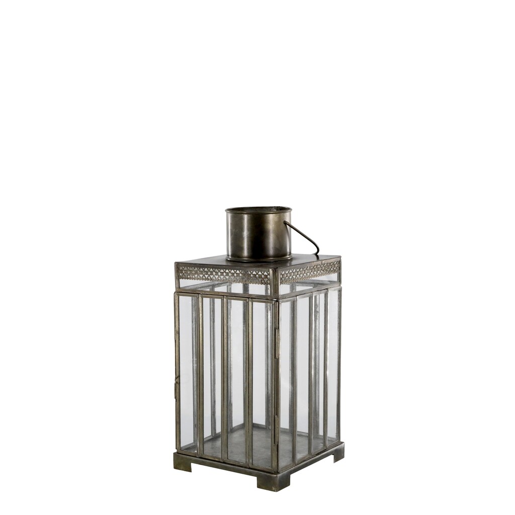 Laterne mit Muster, Antik Messing