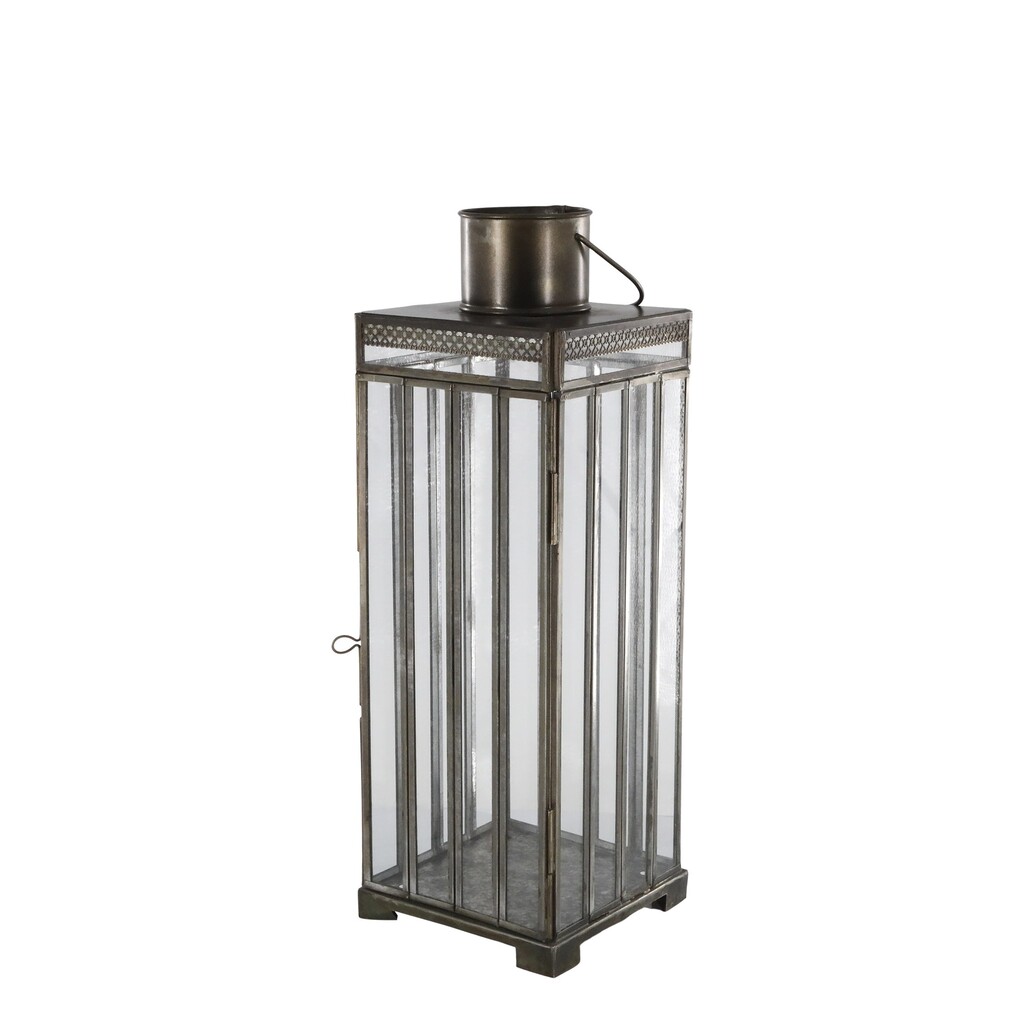 Chic Antique Laterne mit Muster, Antik Messing online kaufen bei SKANDEKO