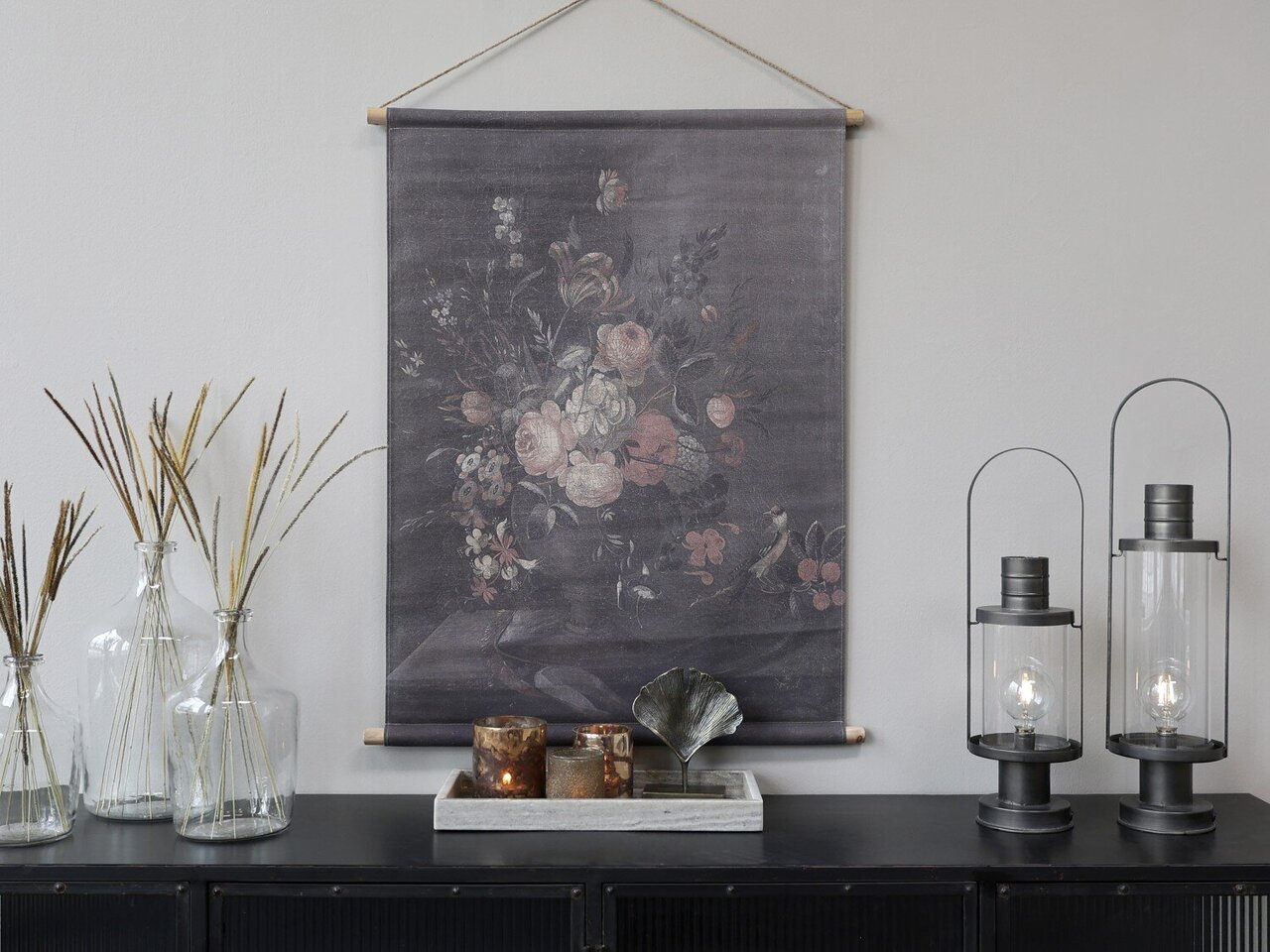 Chic Antique Leinwandbild mit Blumendruck zum Aufhängen online kaufen bei SKANDEKO (Ansicht 2)