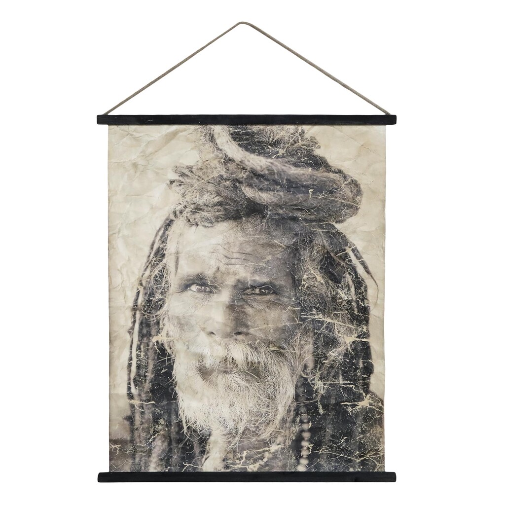 Chic Antique Leinwandbild zum Aufhängen mit Mann online kaufen bei SKANDEKO