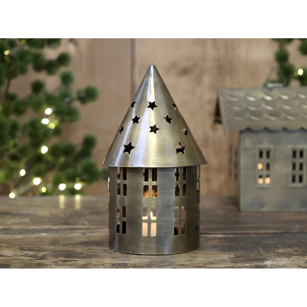 Lichthaus aus Metall, rund