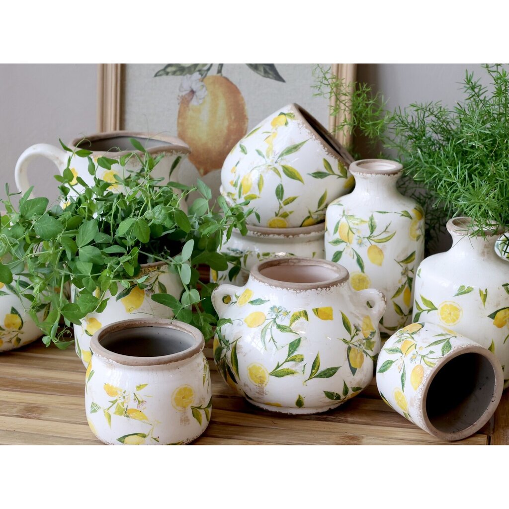 Chic Antique Limone Blumentopf mit Henkeln online kaufen bei SKANDEKO (Ansicht 2)