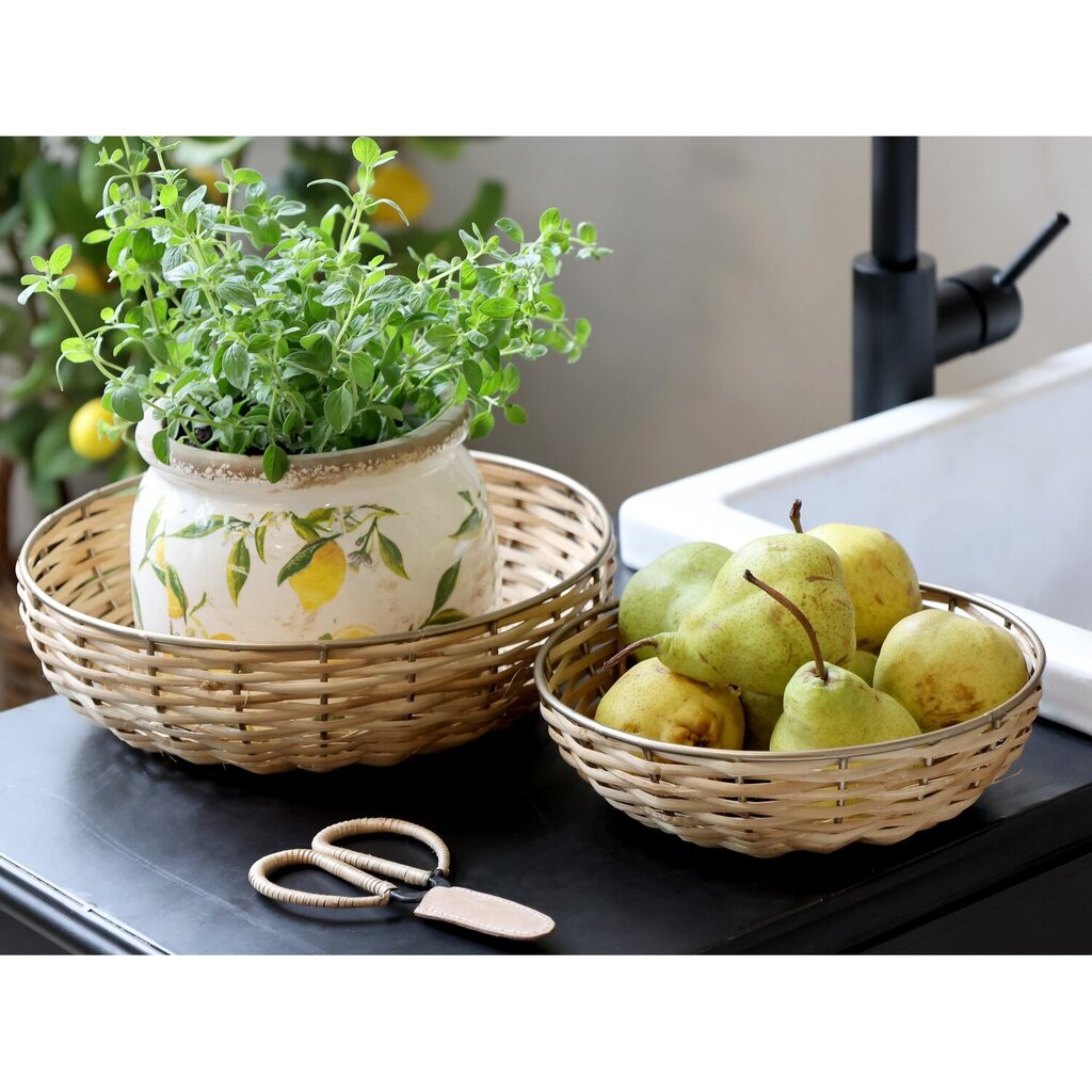 Chic Antique Limone runder Blumentopf mit Rand online kaufen bei SKANDEKO (Ansicht 2)