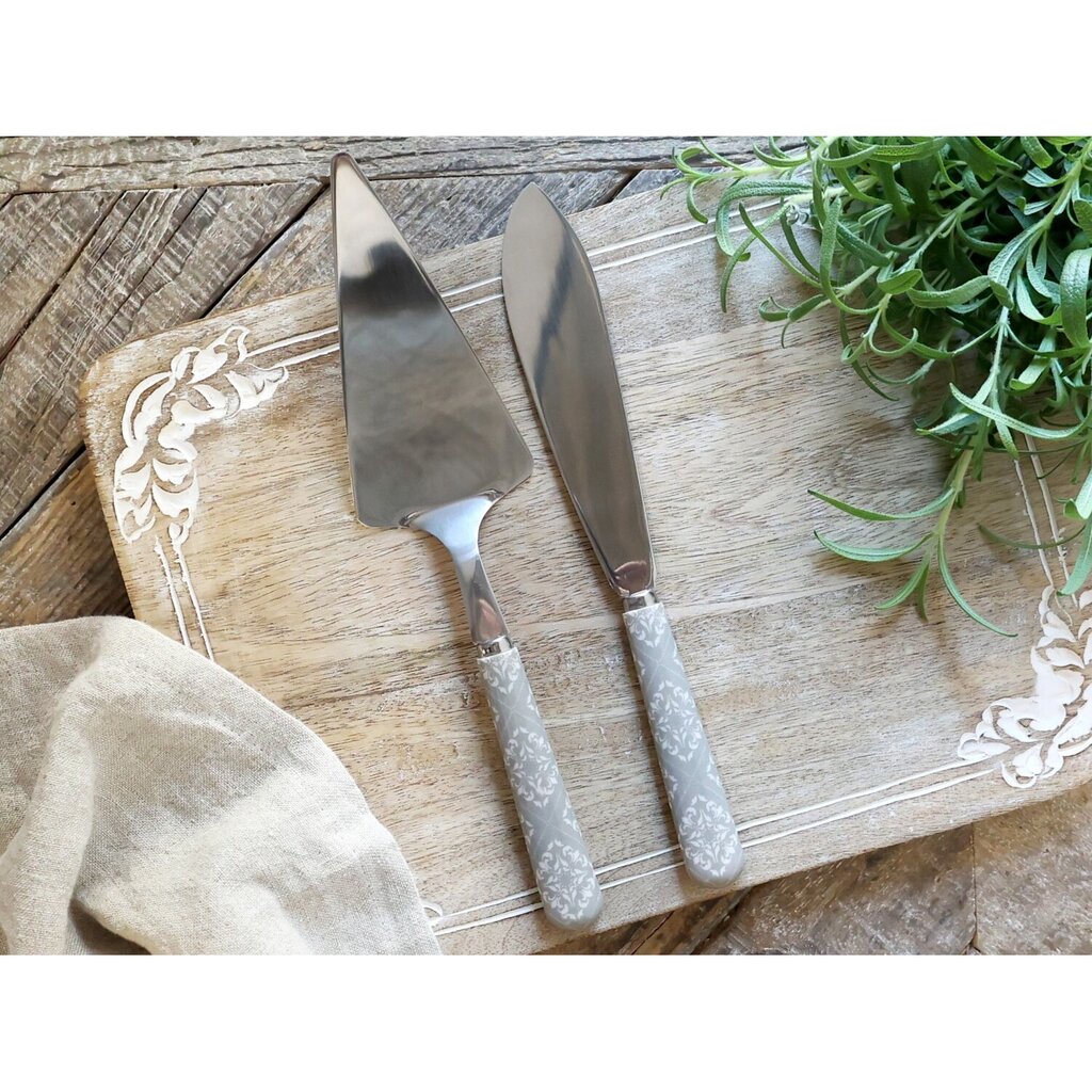 Chic Antique Linas Tortenheber und Kuchenmesser mit Muster im Set online kaufen bei SKANDEKO (Ansicht 2)
