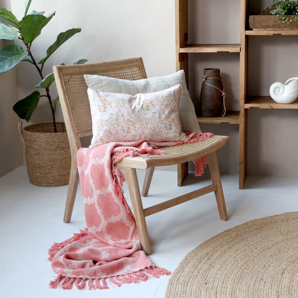 Loungesessel Rennes aus Rattan und Gummibaumholz